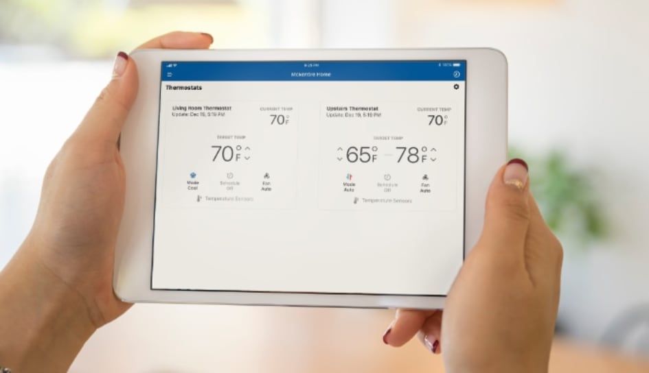 Thermostat control in 